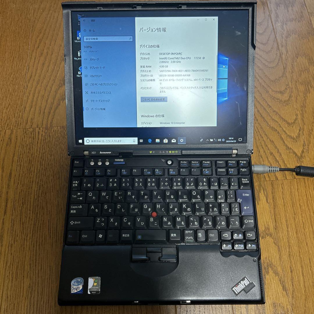 Windowsノート本体 Thinkpad X61 Core2Duo T7250 240GB SSD Lenovo ThinkPad X61 Core2Duo T7250 4GB 240GB SSD Win10 | eBay