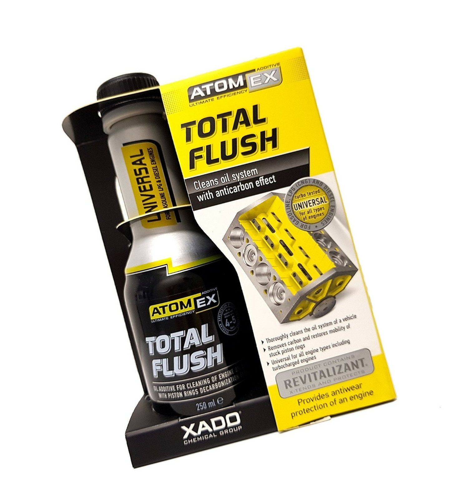 XADO Atomex Totalflush Engine Oil System Cleaner Piston Rings