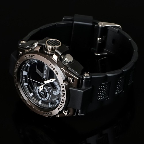 Relojes de pulsera LED digitales luminosos de cuarzo impermeables para hombres de negocios - Imagen 7 de 16