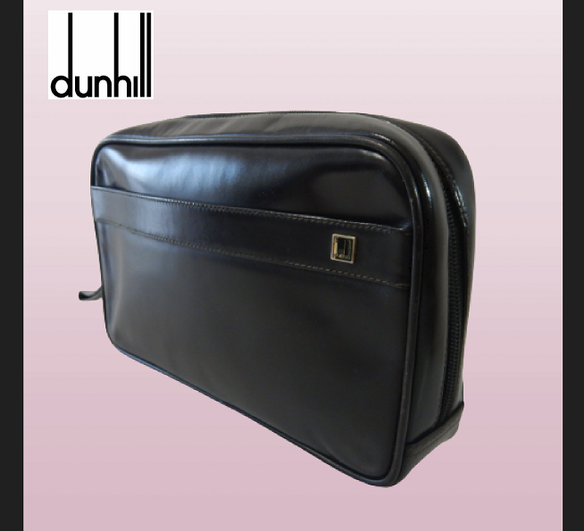 Dunhill Clutch bag Black Second bag Leather Authentic 708740 Dunhill Clutch bag Black Second bag Leather Authentic 708740