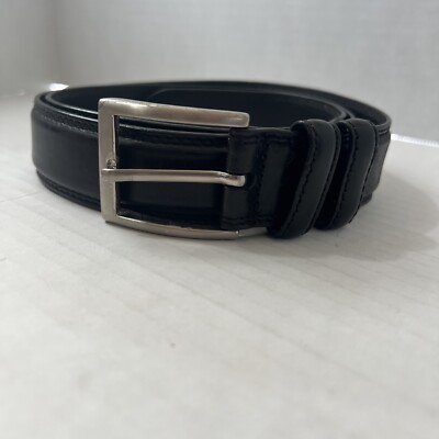 CORTEFIEL ACCESSORIES Black Leather Belt Double Keeper Size 40 VGC Free Shipping