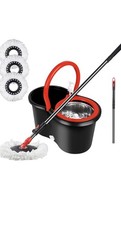360 Spin Mop Bucket System With 3 Microfiber Mop Replacement Heads. Nib 360 Spin Mop Bucket System With 3 Microfiber Mop Replacement Heads. Nib