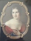 Vintage Miniature Portraits Gold Tone Frame  Velvet ?Set Of 2 — photo 3