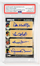 2025 Leaf Franchise 4 Mariano Rivera / Reggie Jackson / Mattingly /6 PSA Auto 10