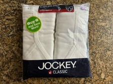 JOCKEY CLASSIC men's 38 Full Rise Brief underwear Y-Front 6-Pack  New/Defect 