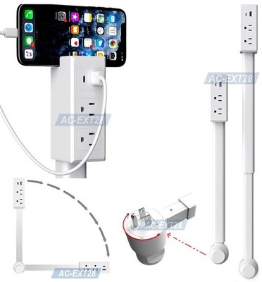 Wall Outlet Extension Stick For AC Power   Reach Hidden & Hard-to-Access Sockets