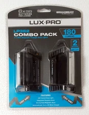 LUXPRO  2 Pack 180 Lumen Broadbeam LED Mini Triangle Area Light - NEW LP362
