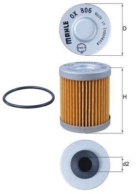Oil Filter MAHLE OX 806D