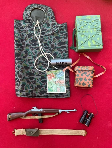 1964 Vintage GIJOE Action Marine Communications Post-Poncho set!  MUST SEE!!