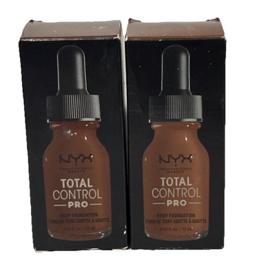 2 Pack NYX PROFESSIONAL MAKEUP Total Control Pro Drop Foundation Sheer Cocoa