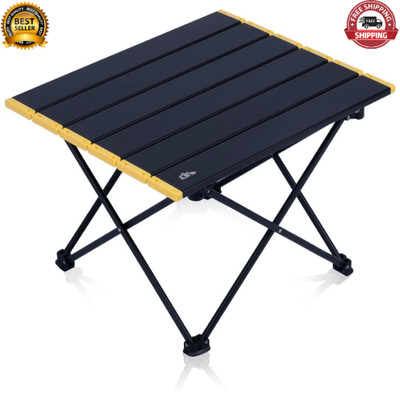 Ultralight Compact Camping Folding Table with Carry Bag Portable Black Small