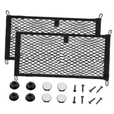 25.6'' x 9.8'' Universal Elastic Cargo Net Pocket with Screws Hooks for