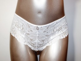 Aubade Paris Sample Flowermania White Lingerie Set with gold Jewel 34B S