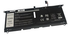 52Wh DXGH8 Battery For Dell XPS 13 9370 9380 7390 Series H754V