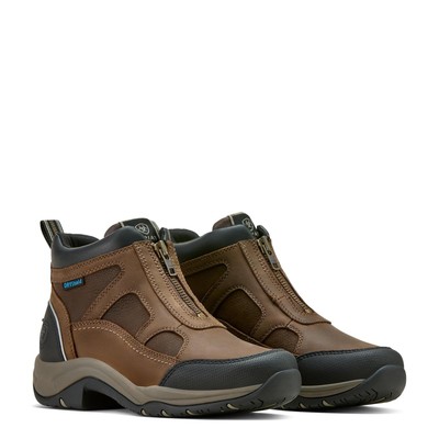 Ariat Damen Terrain Zip Waterproof Stiefel Palm Brown