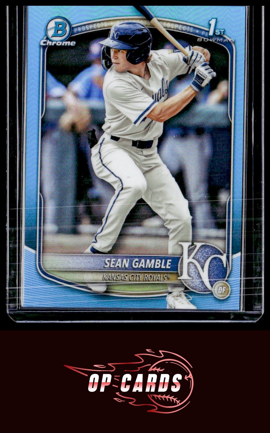 Sean Gamble 2025 Bowman Draft #BDC-178 Chrome Sky Blue Refractor