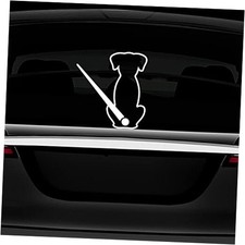Dog Wiper Sticker for Cars - Waterproof Vinyl A Lovely Dog, Reflective White