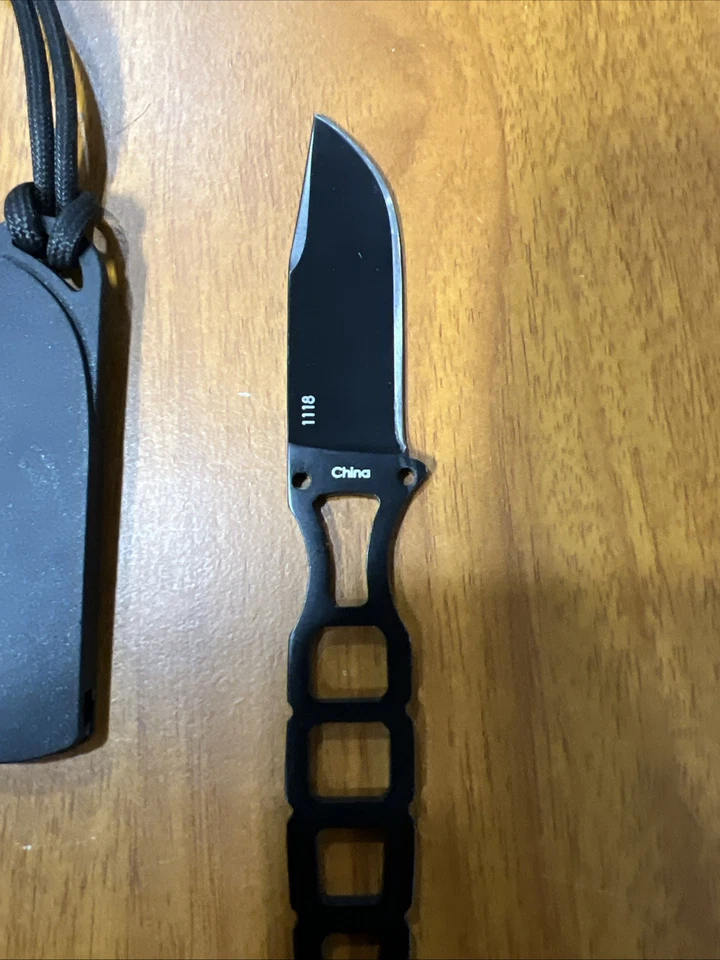 Ka-Bar Brand Drop Point Скелетонизированный Фиксированное Лезвие Гриф Ношенный Ремень - Изображение 3 из 4