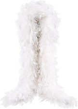 Chandelle Feather Boa 19 Color-38G/55G100G 2Yard Dancing White