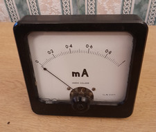 Vintage Harris College 1mA DC Moving Coil Analogue Panel Meter 103 Ohm Tested