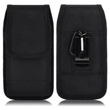 Vertical Cell Phone Holster Pouch Wallet Case With Belt Clip For iPhone Samsung