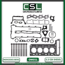 FOR MERCEDES-BENZ SPRINTER 2.2 CDI DIESEL OM 651 HEAD GASKET SET & HEAD BOLT SET