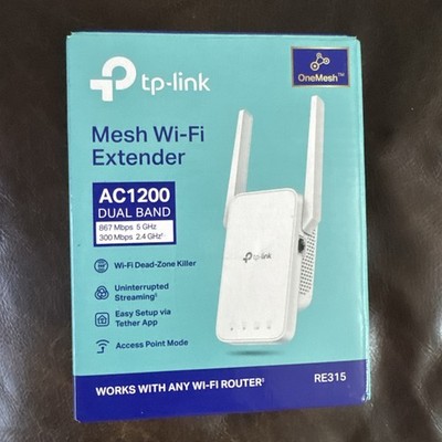 TP-Link  RE315 Wi-Fi OneMesh Extender, 1.2Gbp booster, Dual Band AC1200