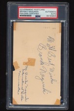 PSA Certified Encapsulated Bronko Nagurski Signed Government Postcard Auto