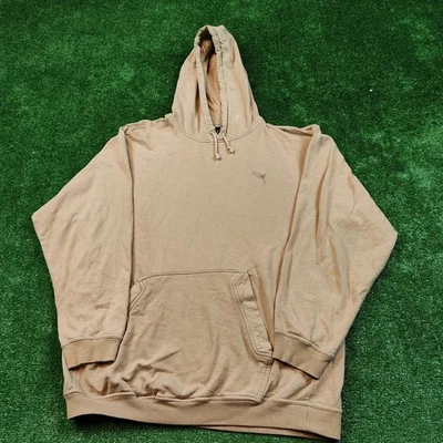 Sweat à capuche vintage Puma adulte grand beige léger décontracté extérieur... - Photo 1/4