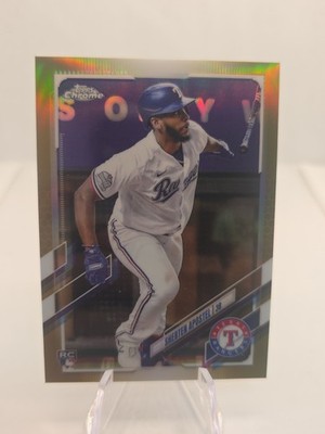 2021 Topps Chrome Gold Refractor Sherten Apostel 11/50 Texas Rangers #126