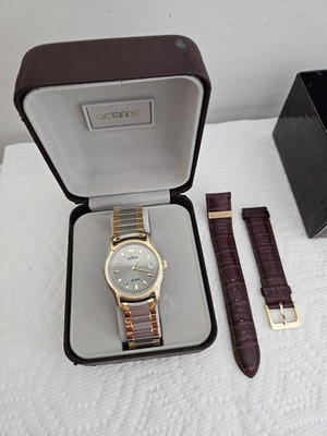 Vtg Perry Ellis America BellSouth OC Tanner Quartz Watch New Battery Extra Band