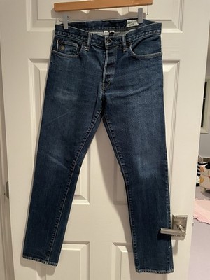 Todd Snyder Japanese Selvedge Jeans Men's 30x32 Blue Denim Slim Fit Button Fly