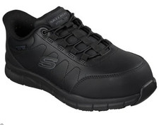 Skechers Women's Black Steel Toe EH SR Slip-in Memory Foam Work 108353/BLK