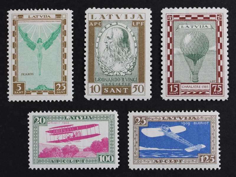 CKStamps: Latvia Stamps Collection Scott#CB9-CB13 Mint H OG 