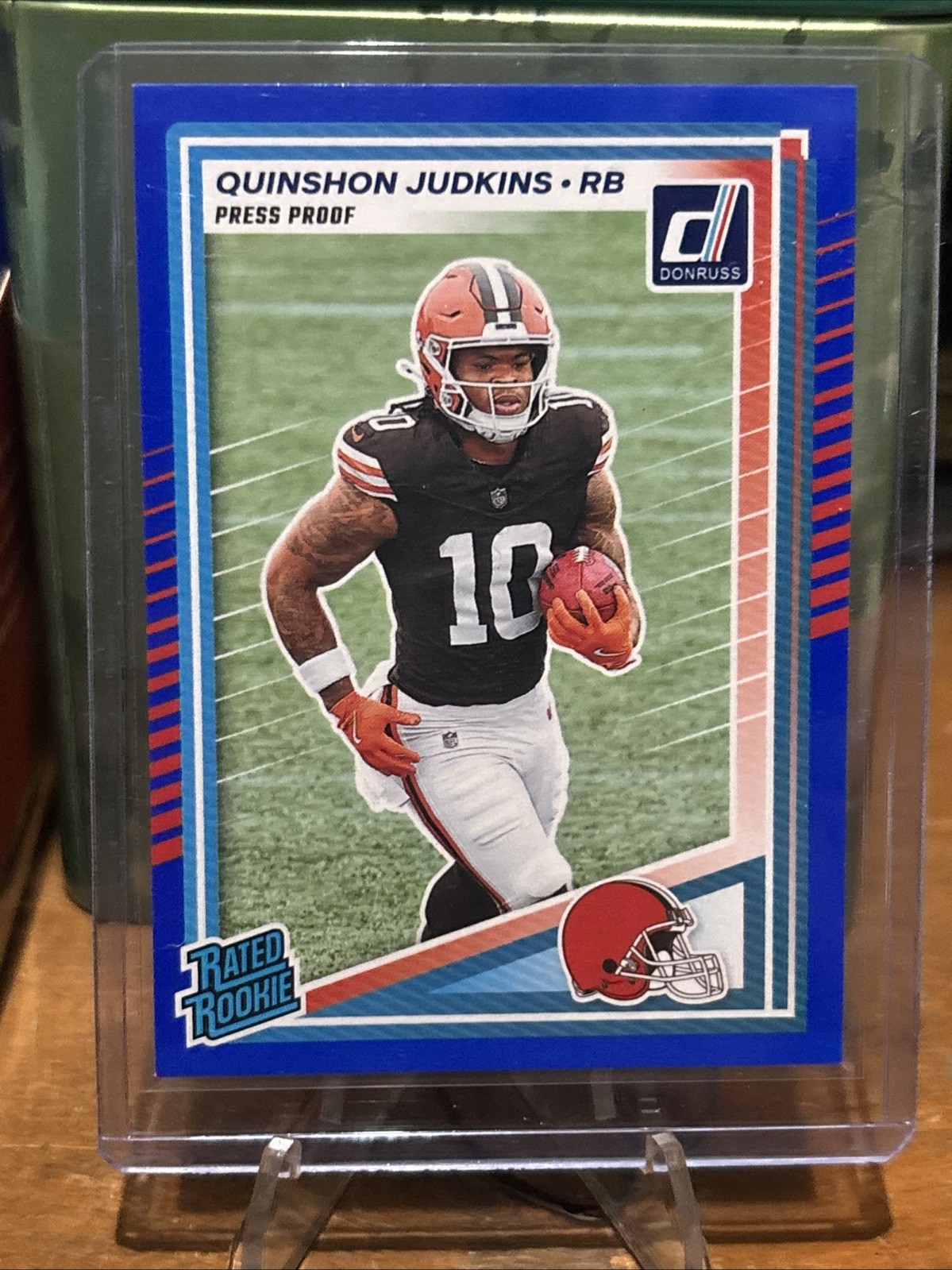 2025 Donruss #330 Quinshon Judkins RARE BLUE  Press Proof Rated Rookie - Browns