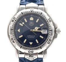 Vintage EXC 5 TAG Heuer WH1115-K1 40mm Blue Dial Men's Quartz Watch JAPAN