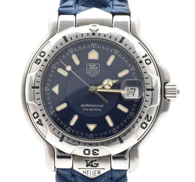 Vintage [EXC+5] TAG Heuer WH1115-K1 40mm Blue Dial Men's Quartz Watch JAPAN