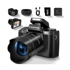 8K Digital Camera for Photography, Vlogging Camera for YouTube with Autofocus...