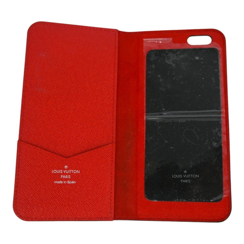 Funda de teléfono Louis Vuitton roja de cuero Epi para iPhone 6+ Foto 2 de 4