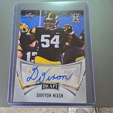 Leaf 2021 Draft Autographed Rookie Daviyon Nixon Iowa Hawkeyes Football
