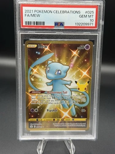 Pokemon Celebrations Mew 025/025 Secret Rare Full Art Holo PSA 10