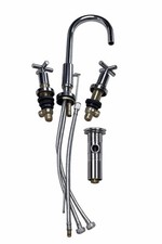 Dornbracht Luxury Widespread Bathroom Faucet Chrome Cross Handles   New No Box
