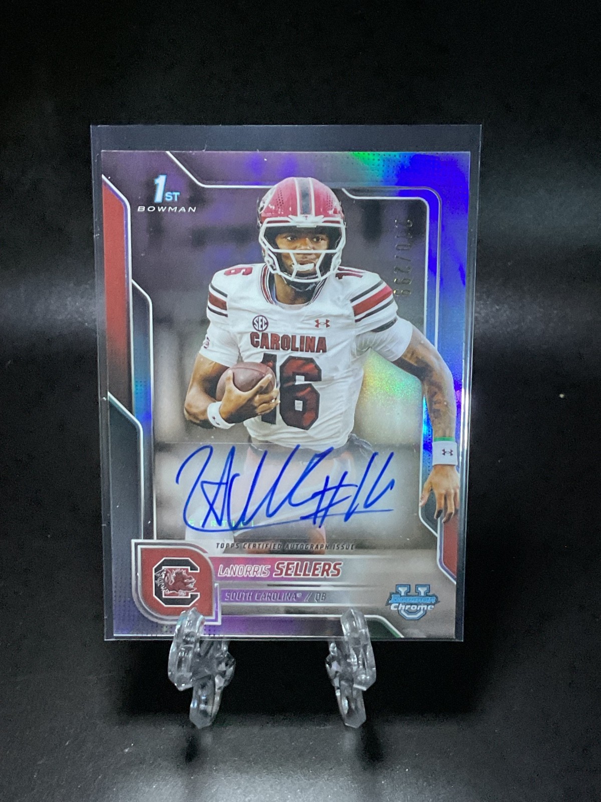 2025 Bowman Chrome U - LaNorris Sellers /299 Refractor 1st Bowman Auto # BCA-LNS