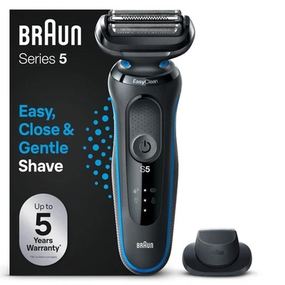 Braun Series 5 Rasoir électrique étanche lithium-ion 50min LED (bleu) - Photo 1/4