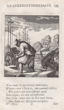 Ship Carpenter Profession Engraving Luyken