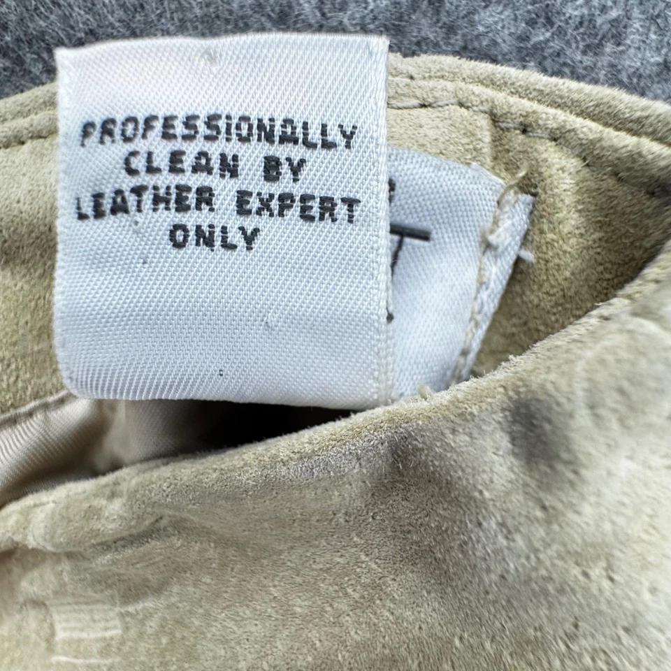 Conjunto de Falda Ann Taylor LOFT Pequeña Gamuza Cuero Talla 12P/14P Tostado Y2K Boho Western Foto 4 de 4