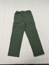 L.L.Bean Hiking Pants Nylon  Zip Off Convertible Green Girls 8