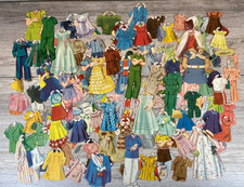 Vintage 1930s Child Paper Clothes Cutouts HUGE Lot Outfits Loose Accessories