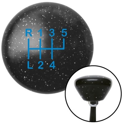 Blue Shift Pattern 50n Black Retro Metal Flake Shift Knob w/ M16x1.5 Insert