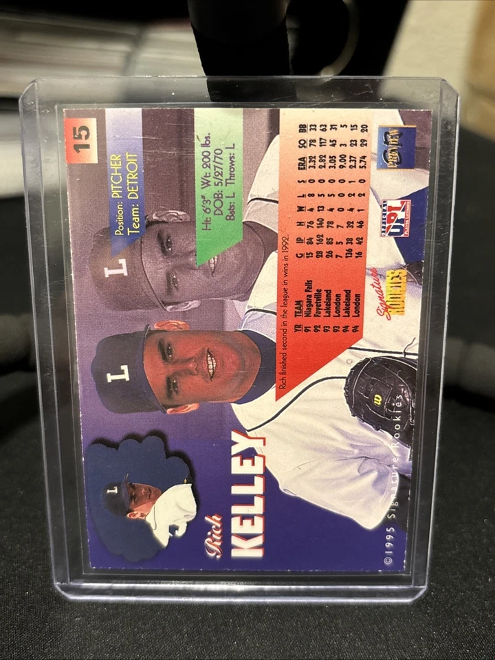 1995 Signature Rookies Previews Rich Kelley #15 Signatures /6000 (RC) B2R2C26 - Image 2 of 2